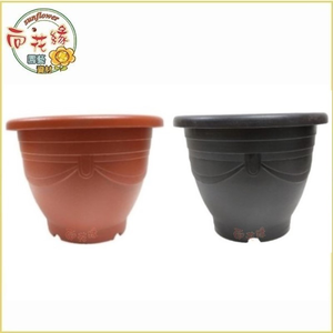 【向花緣】歐洲盆、浮雕歐洲盆、圓盆 (磚紅色) - 1尺1