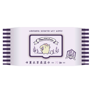 [寶富華]加蓋 布丁狗薰衣草柔濕巾70抽