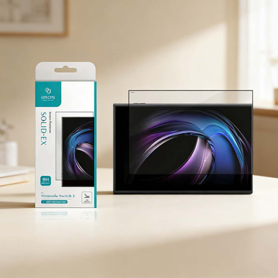 【山水之寶】iMos 任天堂 Nintendo Switch 2（二代）保護貼 2.5D黑邊 AR低反光＋高清亮面 9H鋼化玻璃貼 原廠公司貨