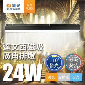 DanceLight 舞光  2入組 24W 達文西磁吸式 110度廣角排燈 軌道燈 投射燈 防眩設計(白光/自然光/黃光)