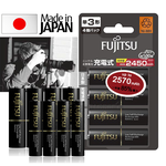 日本富士通 Fujitsu 低自放電鎳氫充電電池 (3號2450mAh+4號900mAh各4顆)送電池盒, , large