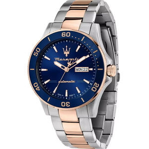 MASERATI 瑪莎拉蒂 Competizione賽道競馳系列機械手錶 玫瑰金x銀色-43mm R8823100001