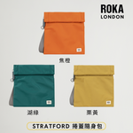 [英國 ROKA LONDON] 極簡風格 STRATFORD 捲蓋防盜隨身側背包- 粟黃, , large