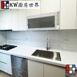 【KW廚房世界】廚房設計 客製化  流理台 人造石檯面 工廠直營 一字型流理台 人造石檯面, , large