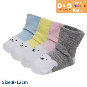 【D&G KIDS】寬口寶寶襪<淺粉>D428 無痕 襪子