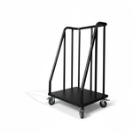 【 SHAONIANNA.TW 】消光霧黑鐵製餐盤回收推車 55x52.5x90cm &ndash; 活動輪附剎車多功能餐盤架 / 餐廳食堂收納運送架, , large