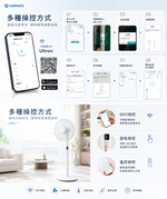 【手機一鍵開風！WiFi智慧立扇全面進化】智慧生活黑科技 AIRMATE 艾美特14吋DC直流馬達智慧節能遙控立地電扇FS35116RI 32段風速 &times; 智能感溫 &times; DC省電 &times; 遠端操控, , large