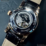 [星晴錶業]GEYA手錶,46mm,G78187GHKK彩色錶面玫瑰金錶殼深黑色真皮皮革錶帶款, , large