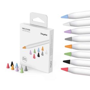 【山水之寶】STOYOBE 筆尖套 Apple Pencil 一代/二代觸控筆 替換筆尖套 混色8入組 耐磨耐用 防滑降噪