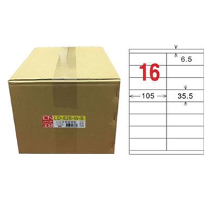 【龍德】LONGDER 三用電腦標籤 A4 16格 35*105mm 白色1000張/箱 LD-828-W-B(適用雷射、噴墨、影印)