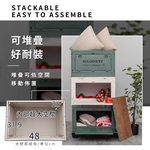 【Y HOUSE】Multi-function foldable storage box for camping, outdoor, side-opening, cart - beige, , large
