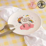 【SOLO歐洲家居】LCW Home 土耳其製 21cm 可愛獨角獸圓盤 餐盤 蛋糕盤 甜點盤 點心盤, , large
