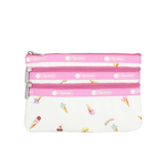 Lesportsac 3-Zip Cosmetic 三層拉鍊化妝包 收納包 盥洗包 女包 男包(繽紛冰淇淋), , large