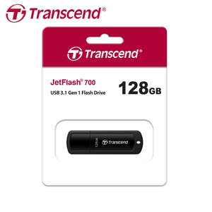 【Transcend】創見 JetFlash 700 USB3.1 128GB 黑色 高速隨身碟 保固公司貨