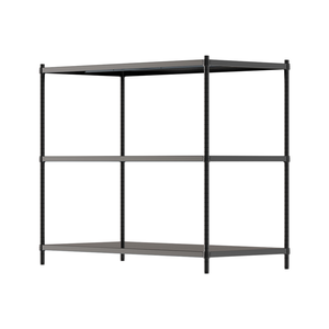 【Y HOUSE】120x60x90 cm three-layer hole-free iron plate storage rack rack iron rack - black paint