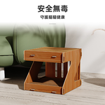 【上手家居】雙層貓抓屋 原木色(貓屋/貓抓板窩/雙層貓窩/貓抓窩/貓窩貓抓板), , large