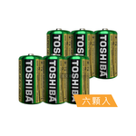 東芝TOSHIBA 環保碳鋅電池(2號6入) 原廠公司貨, , large