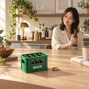 啤酒箱造型開瓶器【紅色/綠色】開瓶器 啤酒箱 迷你啤酒箱 厚實開瓶器 自帶磁鐵 磁吸收納 6*4.8*3.8cm