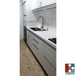 【KW廚房世界】系統廚具 廚房設計 客製化 廚櫃 流理台 工廠直營 一字型 240公分 人造石檯面 櫻花 瓦斯爐 排油煙機 烘碗, , large