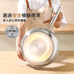 【上手家居】316L不鏽鋼平底鍋(不鏽鋼鍋/平底鍋/煎鍋/深煎鍋), , large