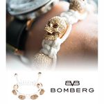 BOMBERG 炸彈錶 白水鑽紅眼黃金骷髏白色手環-S (JW-WHT-FSP4N.S6.3), , large