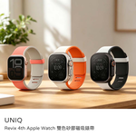 【山水之寶】UNIQ Apple watch 44/45/49/S10 46/S11 46mm錶帶Revix 4th雙色矽膠磁吸錶帶, , large