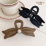 【Gulicc】古莉可 髮夾 典雅復古珍珠蝴蝶結抓夾, , large