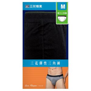 三花彈性三角褲#3366-黑M