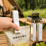 露營封口機 多功能零食封口器 開瓶器 小夜燈 TYPE-C充電 迷你熱封機 開袋器 食物袋密封器 野餐露營外宿, 營火白, large