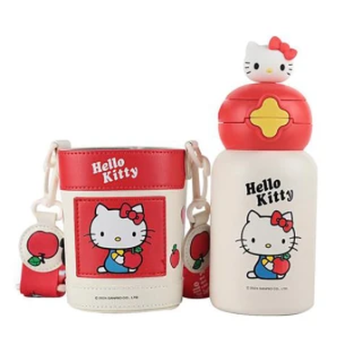 【BEDDYBEAR】杯具熊星辰雙飲兒童保溫杯帶吸管直飲蓋KT凱蒂貓女可愛便攜 600ml