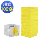 [百鈴]髒會滅超細纖維萬用清潔布100條-黃色(抹布/擦巾/清潔布/萬用巾/擦拭布/吸水布), , large