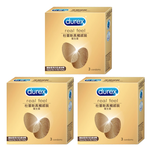 【Durex杜蕾斯】真觸感裝衛生套保險套 3入x3盒, , large