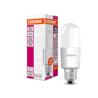[凌騰科技]歐司朗OSRAM 10W STICK LED G3 E27燈泡-自然光 4入組
