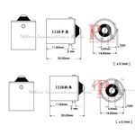 【PA LED】1156 單芯 平角 斜角 55晶 5630 2835 SMD LED 紅光 尾燈 小燈 方向燈 後霧燈, , large