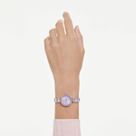 SWAROVSKI 施華洛世奇 Matrix Bangle 方形切割水晶手鐲式手錶 女錶-紫x香檳金 情人生日禮 推薦(5743713), , large