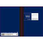 【DOUBLE A】A5膠裝筆記本 布膠系列-(可撕式)橫線內頁 [深藍]-#DANB23012, , large