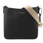 Michael Kors Jet Set Travel 金字防刮帆布斜背郵差包/黑色, , large