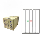 【鶴屋】A4電腦標籤 38x289mm 圓角 5格 1000張入 / 箱(L38289 LX), , large