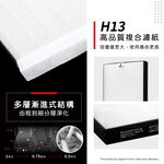 蟎著媽 適用 夏普 SHARP FU-G50T-W FU-H40T-W FZ-M50HFE FZ-M50DFE 空氣清淨機 濾網, , large