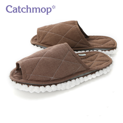 【THE LOEL】Catchmop 韓國神奇可換底加厚清潔拖鞋(棕色)