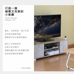 雙門電視櫃 電視櫃 電視架 矮櫃 儲物櫃 視聽櫃 收納櫃 鞋櫃 玄關櫃 TV159, 白橡木色 + 牆白色, large
