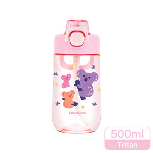 樂扣樂扣兒童水壺500ml-無尾熊粉