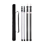 Canopy support poles 33mm, 280cm, 2.3m - Black set (2 poles + bag), , large