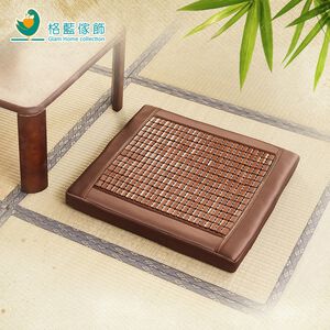 【格藍傢飾】碳化麻將竹5CM立體坐墊 降溫涼墊竹蓆涼席麻將蓆記憶坐墊孟宗竹
