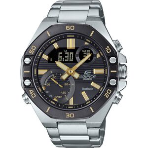 CASIO 卡西歐 EDIFICE 八角形賽車風格藍芽手錶 ECB-10DB-1A9