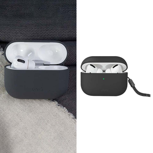 【山水之寶】UNIQ AirPodsPro 2、AirPodsPro保護殼Lino素色簡約液態矽膠藍牙耳機保護套 附掛繩 原廠公司貨