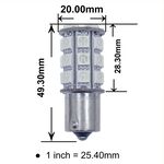 【PA LED】歐規 斜角 單芯 1156 30晶 90晶體 SMD LED 方向燈 短版 紅 黃 綠 白 紫 粉紅, , large