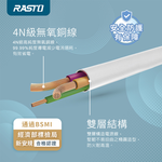 RASTO FE8 四開三插三孔雙USB延長線1.8M｜3.4A智慧分流 過載保護 易拉拔插頭 台灣製造, , large