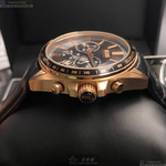 [星晴錶業]BOSS手錶,44mm,HB1513092黑色錶面玫瑰金錶殼深黑色真皮皮革錶帶款, , large