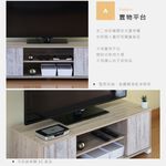 雙門電視櫃 電視櫃 電視架 矮櫃 儲物櫃 視聽櫃 收納櫃 鞋櫃 玄關櫃 TV159, 白橡木色 + 牆白色, large